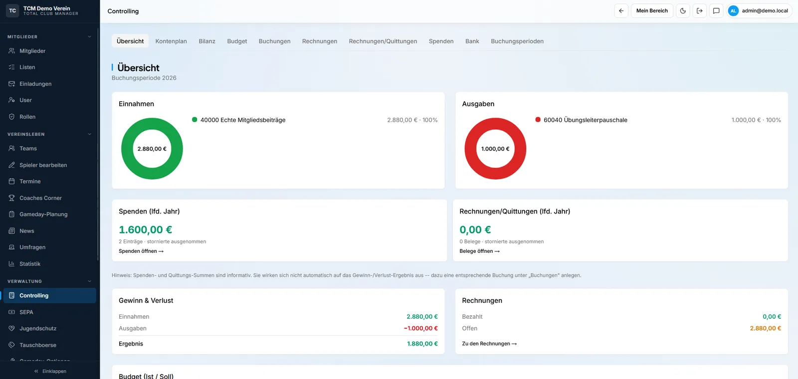Vereinssoftware KMCS Total Club Manager – Screenshot 10