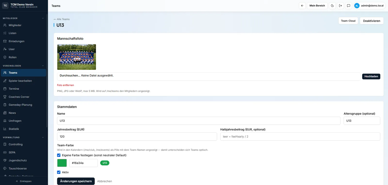 Vereinssoftware KMCS Total Club Manager – Screenshot 3