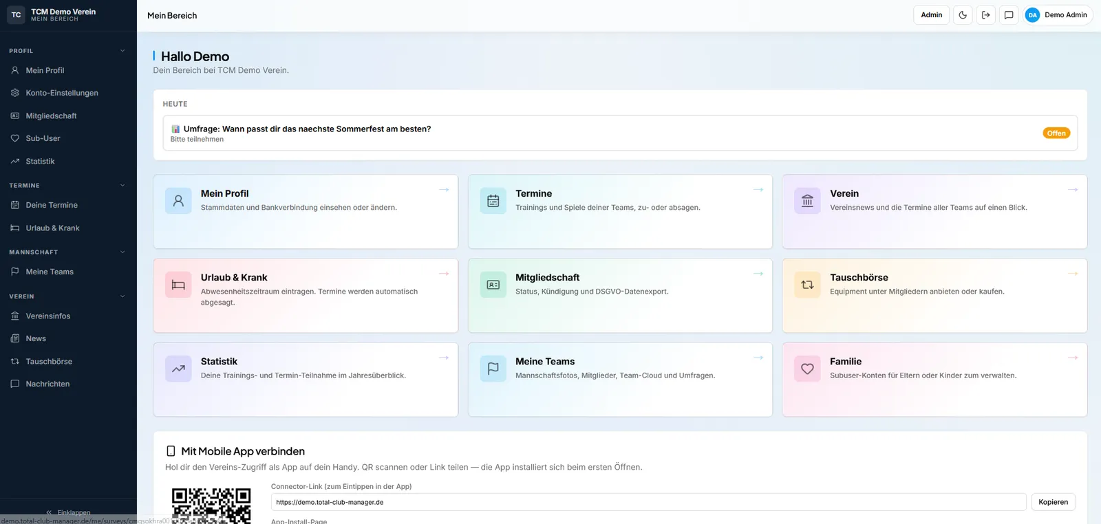 Vereinssoftware KMCS Total Club Manager – Screenshot 4